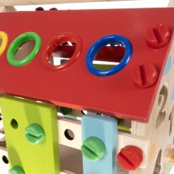 DOMEK EDUKACYJNY DREWNIANY 22564 - ROZWÓJ I ZABAWA W JEDNYM
