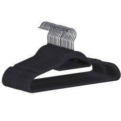WIESZAK NA UBRANIA 20SZT. CZARNY 22536 - PRAKTYCZNY I ELEGANCKI