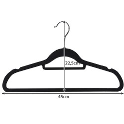 WIESZAK NA UBRANIA 20SZT. CZARNY 22536 - PRAKTYCZNY I ELEGANCKI