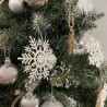 BOMBKI CHOINKOWE ŚNIEŻYNKI 12SZT. 22516 - STYLOWE OZDOBY NA CHOINKĘ