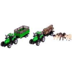 FARMA ZE ZWIERZĘTAMI + 2 AUTKA ROLNICZE - ZABAWA I NAUKA W JEDNYM