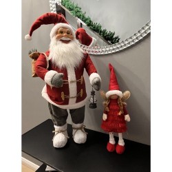 MIKOŁAJ FIGURKA ŚWIĄTECZNA 60CM RUHHY 22354 - DUŻA I EFEKTOWNA DEKORACJA