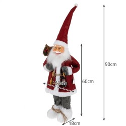 MIKOŁAJ FIGURKA ŚWIĄTECZNA 60CM RUHHY 22354 - DUŻA I EFEKTOWNA DEKORACJA