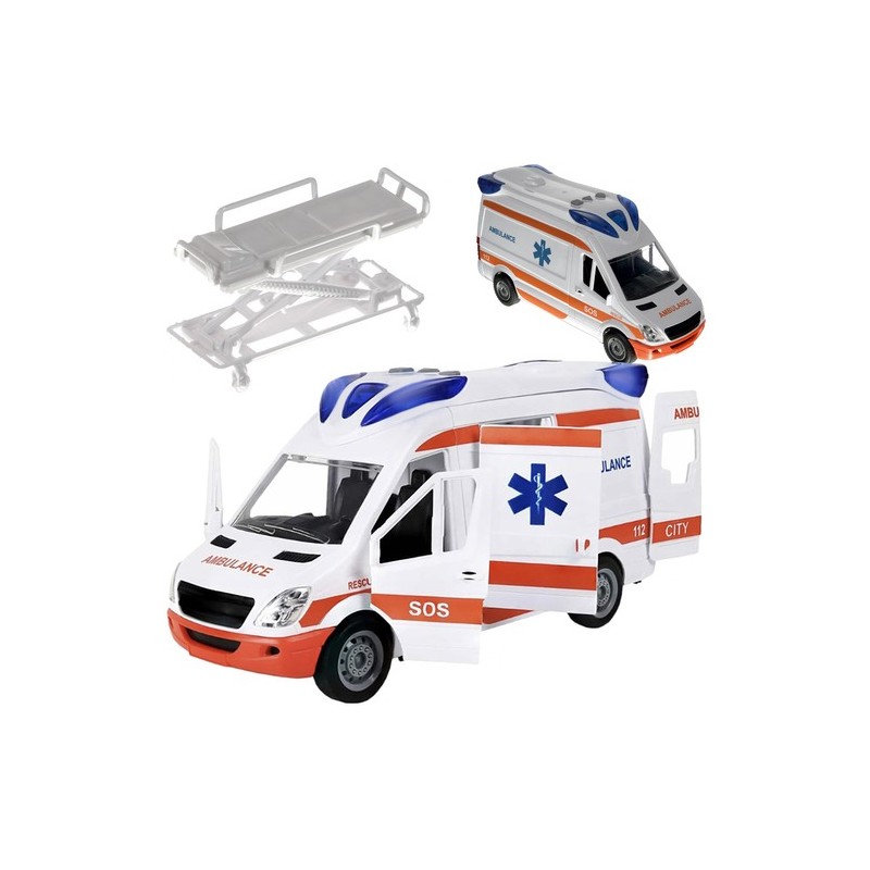 KARETKA POGOTOWIA AMBULANS - REALISTYCZNA ZABAWKA DLA DZIECI