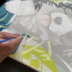 MALOWANIE PO NUMERACH 40X30CM PIES 22780 - KREATYWNA ROZRYWKA DLA KAŻDEGO
