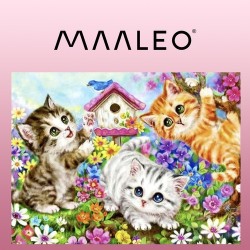 MALOWANIE PO NUMERACH 40X50CM KOTKI 22781 - ZABAWA I RELAKS