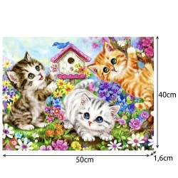 MALOWANIE PO NUMERACH 40X50CM KOTKI 22781 - ZABAWA I RELAKS