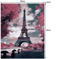 MALOWANIE PO NUMERACH 40X50CM WIEŻA 22784 - ZABAWA DLA CAŁEJ RODZINY
