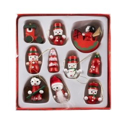 BOMBKI ZAWIESZKI CHOINKOWE 10SZT. 22943 - UROCZE OZDOBY ŚWIĄTECZNE