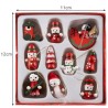 BOMBKI ZAWIESZKI CHOINKOWE 10SZT. 22943 - UROCZE OZDOBY ŚWIĄTECZNE