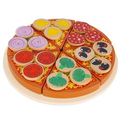 PIZZA DREWNIANA ZESTAW - EDUKACYJNA I ZABAWNA ZABAWKA DLA DZIECI