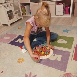 PIZZA DREWNIANA ZESTAW - EDUKACYJNA I ZABAWNA ZABAWKA DLA DZIECI