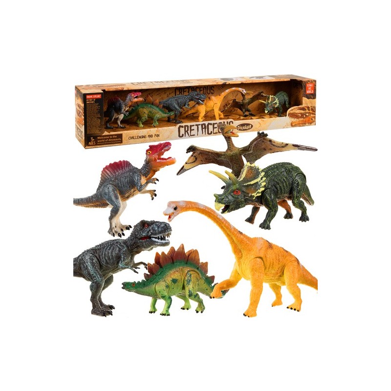 DINOZAURY FIGURKI RUCHOME 6SZT. - ZABAWKA DLA MAŁYCH ODKRYWCÓW