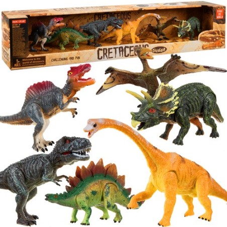 DINOZAURY FIGURKI RUCHOME 6SZT. - ZABAWKA DLA MAŁYCH ODKRYWCÓW