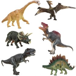 DINOZAURY FIGURKI RUCHOME 6SZT. - ZABAWKA DLA MAŁYCH ODKRYWCÓW