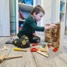 SKRZYNKA + ZESTAW NARZĘDZI DREWNIANYCH - EDUKACYJNA ZABAWA DLA DZIECI