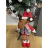 RENIFER ŚWIĄTECZNY TELESKOPOWY 88CM 22101 - UROCZA DEKORACJA NA ŚWIĘTA