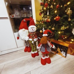 RENIFER ŚWIĄTECZNY TELESKOPOWY 88CM 22101 - UROCZA DEKORACJA NA ŚWIĘTA