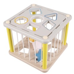 SORTER KOSTKA SENSORYCZNA DREWNIANA - ROZWÓJ UMIEJĘTNOŚCI DLA MALUCHÓW