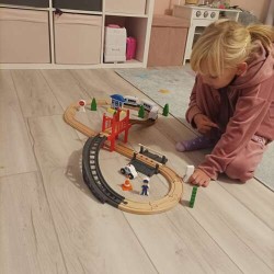 KOLEJKA DREWNIANA TOR - KLASYCZNA ZABAWKA DLA DZIECI