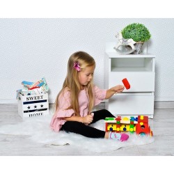 CIĘŻARÓWKA EDUKACYJNA DREWNIANA - EDUKACYJNA I ROZRYWKOWA ZABAWKA