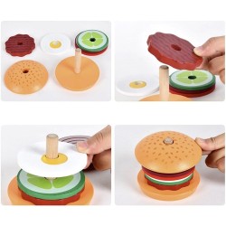 BURGER DREWNIANY - EDUKACYJNA ZABAWKA DLA MALUCHÓW