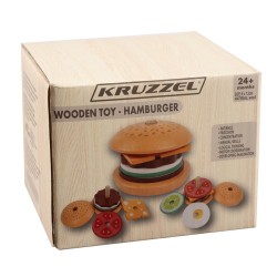 BURGER DREWNIANY - EDUKACYJNA ZABAWKA DLA MALUCHÓW