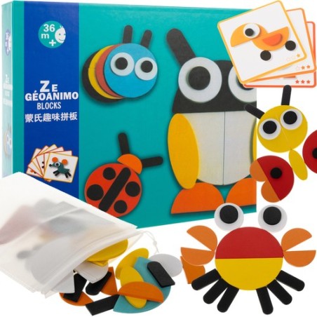 UKŁADANKA DREWNIANA PUZZLE 22426 - ROZWÓJ KREATYWNOŚCI I ZABAWA