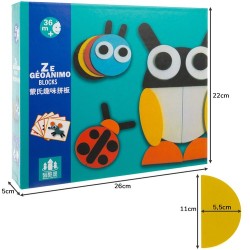 UKŁADANKA DREWNIANA PUZZLE 22426 - ROZWÓJ KREATYWNOŚCI I ZABAWA