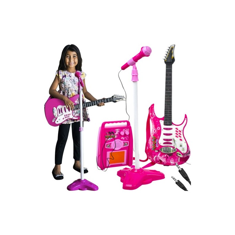GITARA + MIKROFON + WZMACNIACZ RÓŻ - MUZYCZNA ZABAWA DLA DZIECI