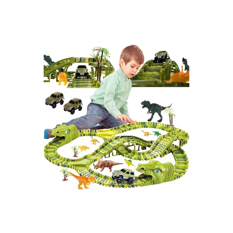 TOR WYŚCIGOWY KRUZZEL DINO PARK 271 EL - EKSCYTUJĄCA ZABAWA DLA DZIECI