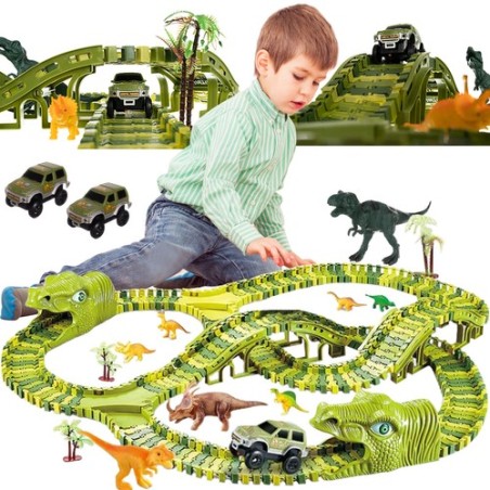 TOR WYŚCIGOWY KRUZZEL DINO PARK 271 EL - EKSCYTUJĄCA ZABAWA DLA DZIECI