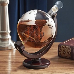 KARAFA GLOBUS ZESTAW DO WHISKY - ELEGANCKI PREZENT DLA MIŁOŚNIKÓW KLASYCZNEGO STYLU