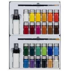 FARBY DO TKANIN 24SZT. 180ML - KREATYWNA PERSONALIZACJA ODZIEŻY