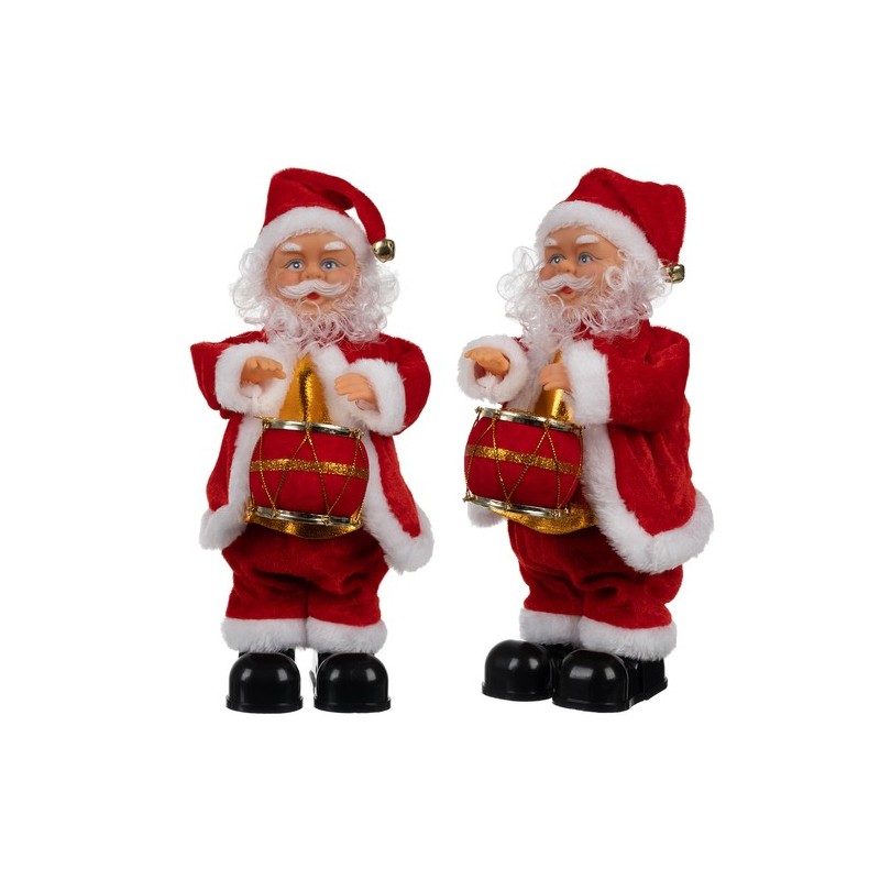 MIKOŁAJ GRAJĄCY FIGURKA 30CM - ŚWIĄTECZNA DEKORACJA Z MELODIĄ