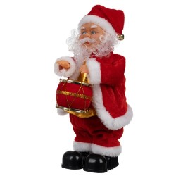 MIKOŁAJ GRAJĄCY FIGURKA 30CM - ŚWIĄTECZNA DEKORACJA Z MELODIĄ