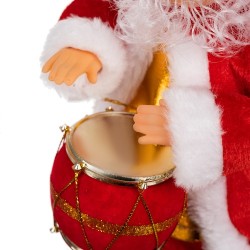 MIKOŁAJ GRAJĄCY FIGURKA 30CM - ŚWIĄTECZNA DEKORACJA Z MELODIĄ