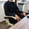 FOTEL BIUROWY Z PODNÓŻKIEM BIAŁY - KOMFORT I NOWOCZESNY DESIGN