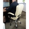 FOTEL BIUROWY Z PODNÓŻKIEM BIAŁY - KOMFORT I NOWOCZESNY DESIGN