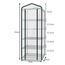 SZKLARNIA FOLIOWA MINI 5 PÓŁEK - IDEALNA DO DOMOWEJ UPRAWY ROŚLIN