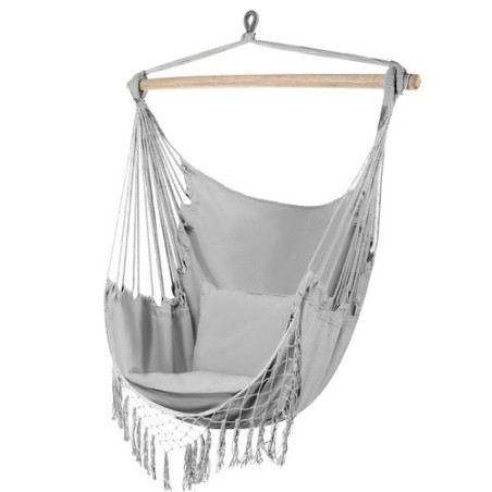 HAMAK-KRZESŁO BRAZYLIJSKIE SZARE GARDLOV 23671 - WYTRZYMAŁY I ELEGANCKI