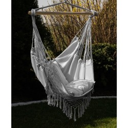 HAMAK-KRZESŁO BRAZYLIJSKIE SZARE GARDLOV 23671 - WYTRZYMAŁY I ELEGANCKI