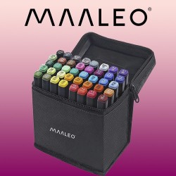 MARKERY/PISAKI DWUSTRONNE - 40 SZT. MAALEO 24102 - UNIWERSALNY ZESTAW DO RYSOWANIA