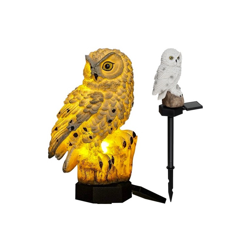 LAMPA OGRODOWA SOLARNA - SOWA - ORYGINALNA I EKOLOGICZNA
