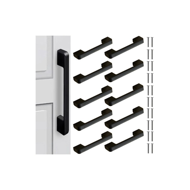 UCHWYT MEBLOWY CZARNY- 10SZT - ELEGANCKI I SOLIDNY