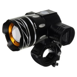 LAMPKA ROWEROWA T6 USB + TYLNE ŚWIATŁO 23681 - MOCNE OŚWIETLENIE I BEZPIECZEŃSTWO