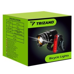 LAMPKA ROWEROWA T6 USB + TYLNE ŚWIATŁO 23681 - MOCNE OŚWIETLENIE I BEZPIECZEŃSTWO