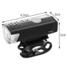 LAMPKA ROWEROWA LED USB + TYLNE ŚWIATŁO 23679 - KOMPLETNY ZESTAW OŚWIETLENIA