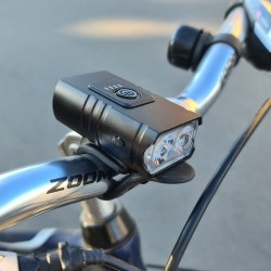 LAMPKA ROWEROWA 4T6 USB + TYLNE ŚWIATŁO 23677 - EKSTREMALNIE JASNA I FUNKCJONALNA