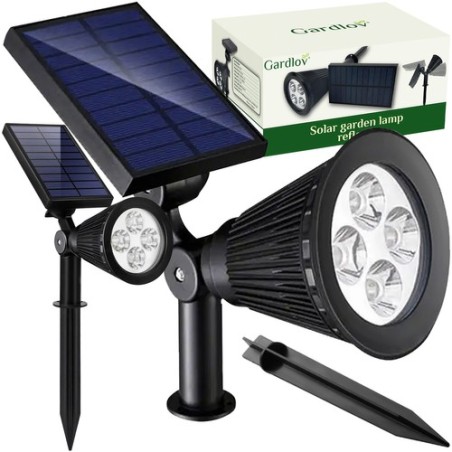 LAMPA SOLARNA OGRODOWA - REFLEKTOR - ENERGOOSZCZĘDNA I WYTRZYMAŁA